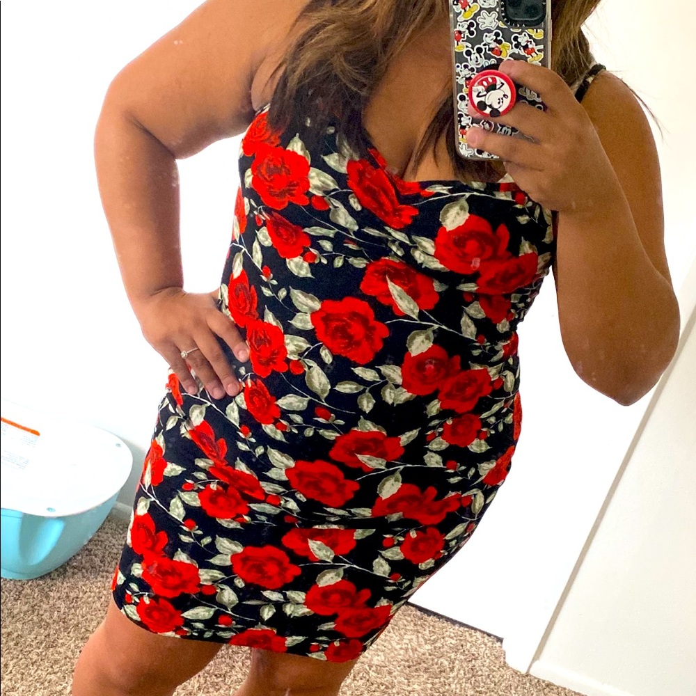 Rose Pattern Body Con